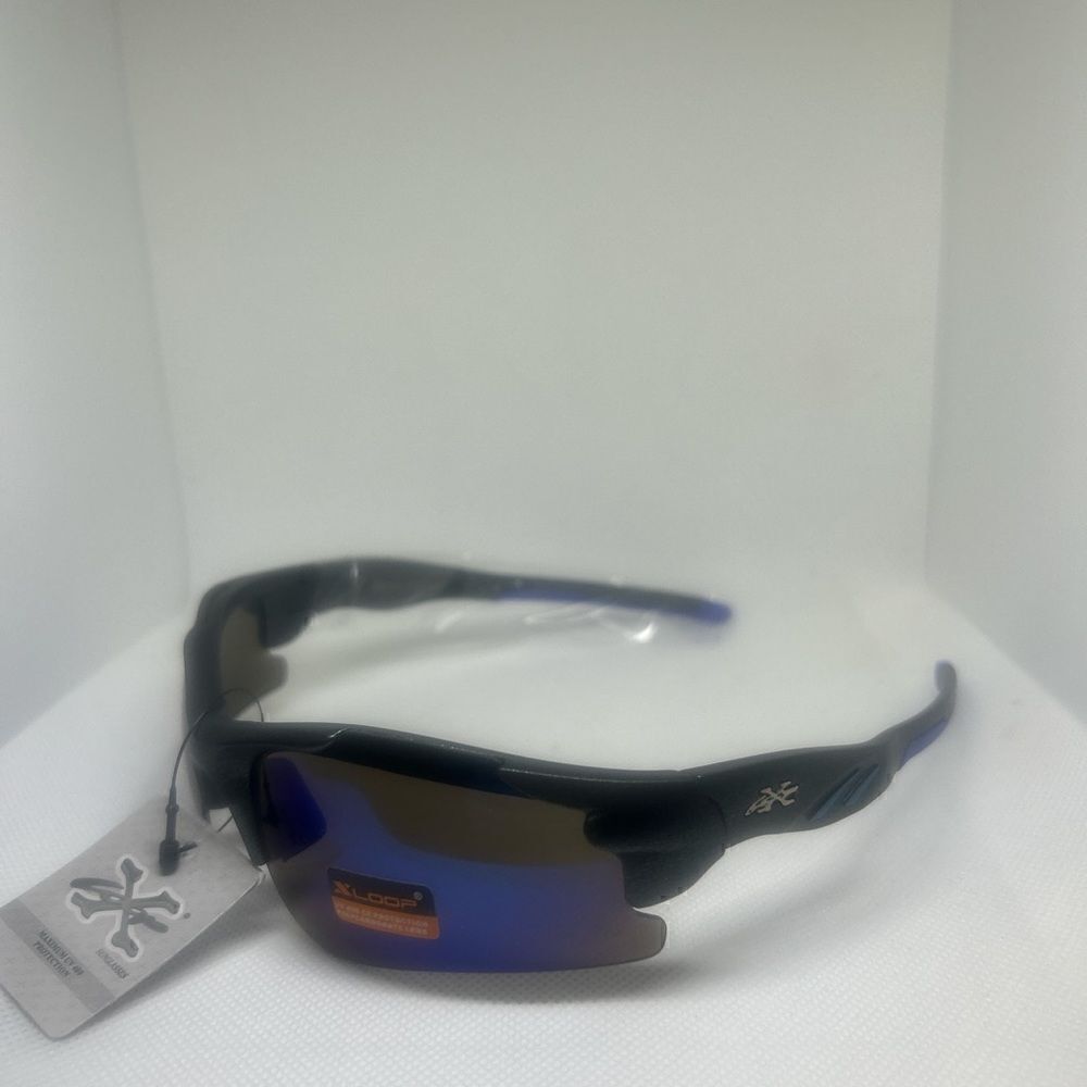 X-Loop Wrap Semi-Rimless Mens Shades Sunglasses